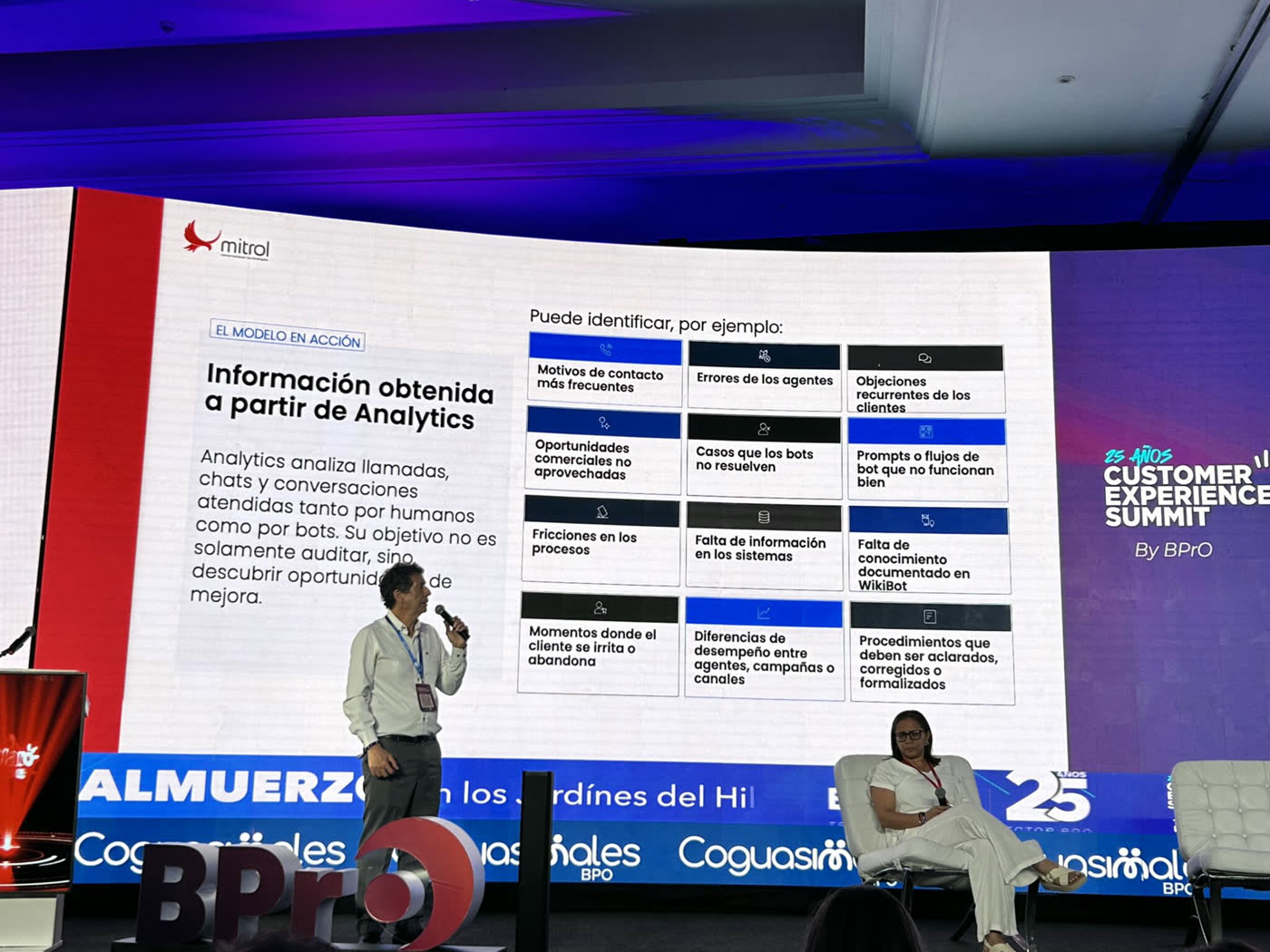 Presentación sobre la información obtenida a partir de Analytics durante el panel