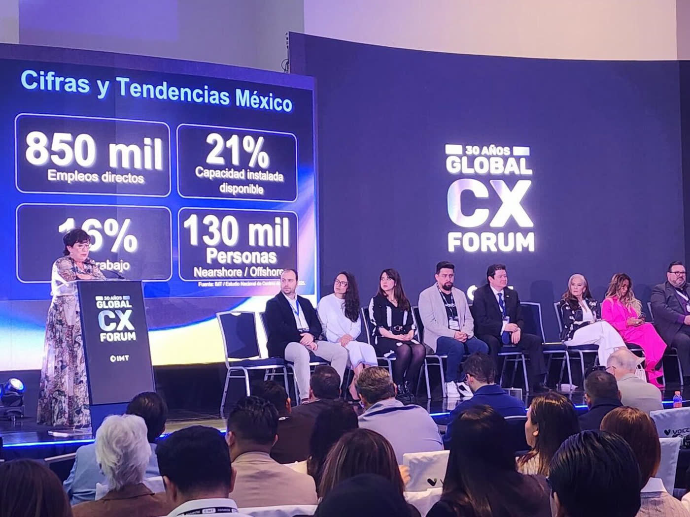 Panel de la comunidad CX en el Global CX Forum 2026, con cifras y tendencias de México