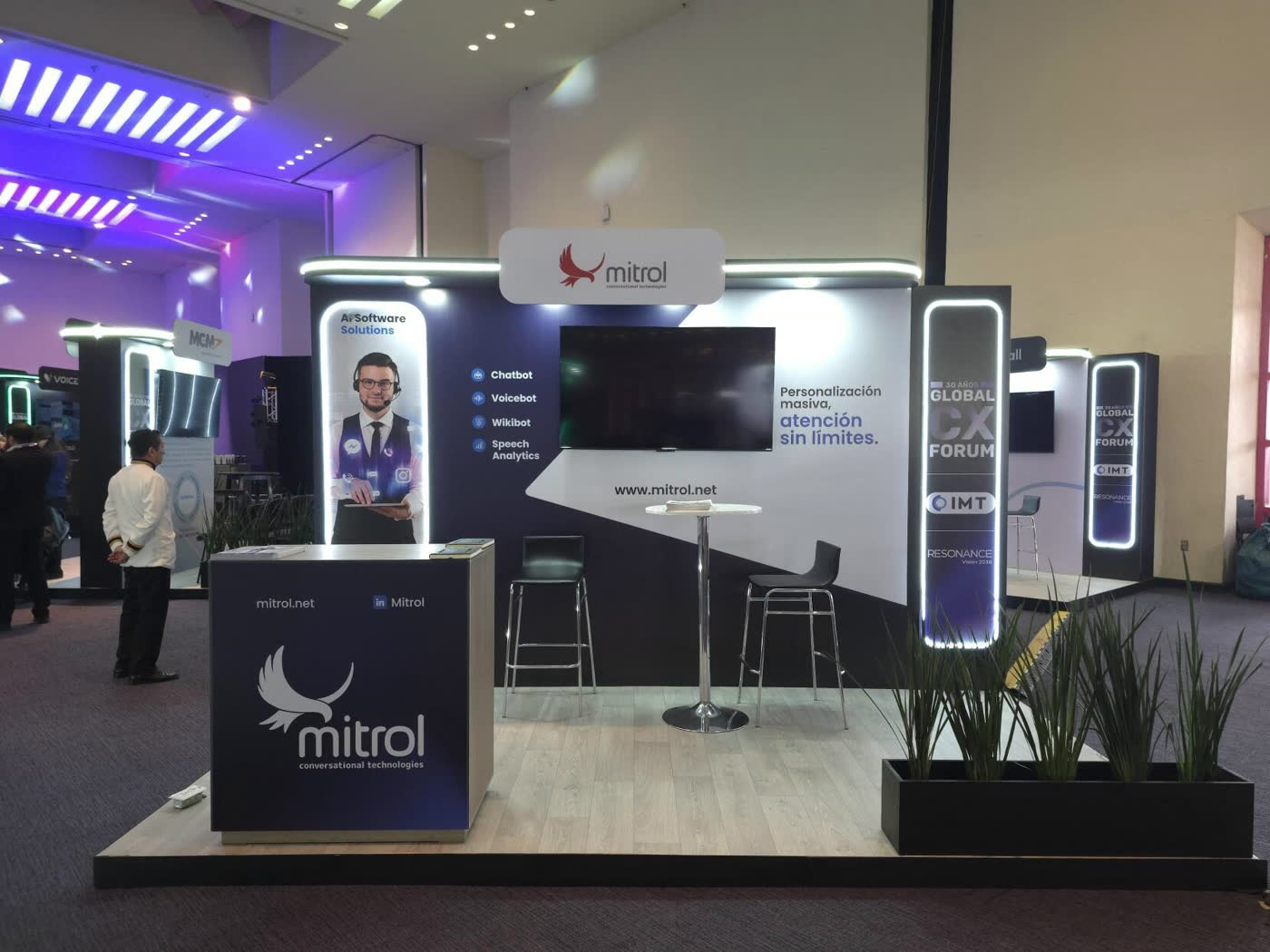 Stand de Mitrol en el showroom del Global CX Forum 2026