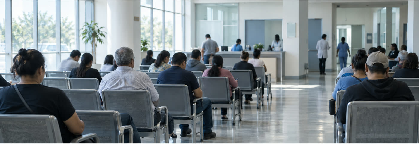 Sala de espera de un hospital público