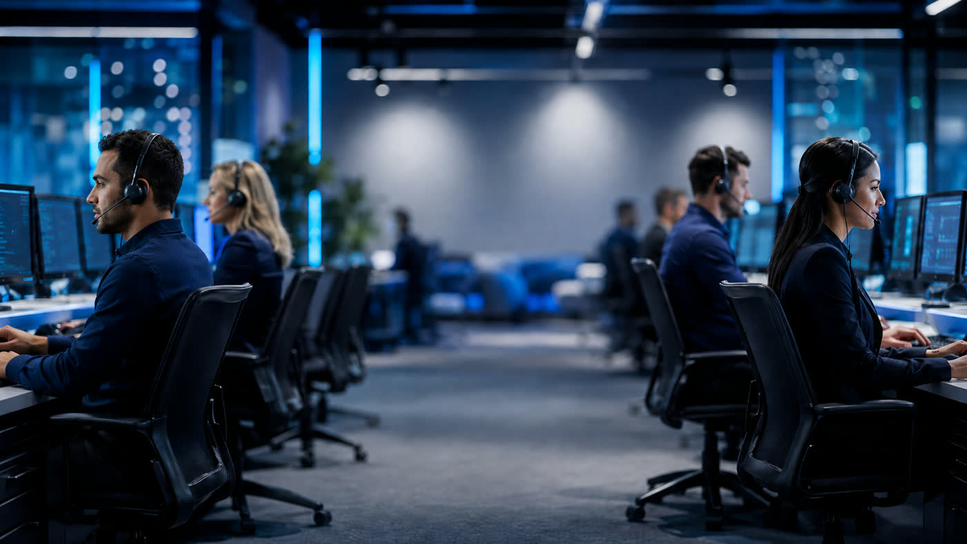 Piso de operaciones de un contact center